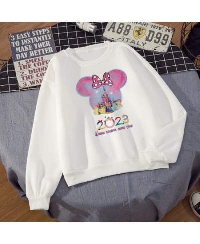 2023 Hipster Women Sweatshirt Mickey Mouse Castle Head Print Winter Funny Harajuku Style Cartoon Aesthetic Pullover $25.03 - ...