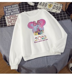 2023 Hipster Women Sweatshirt Mickey Mouse Castle Head Print Winter Funny Harajuku Style Cartoon Aesthetic Pullover $25.03 - ...