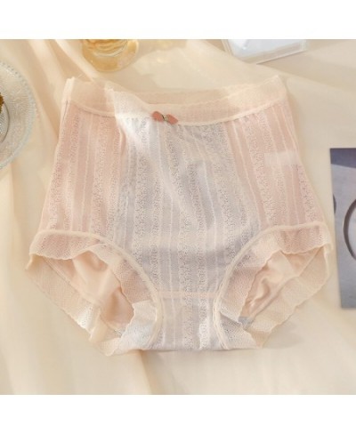 Sexy Lace Underwear Women's Panties Fashion Transparent Comfortable Briefs Large High Waist Seamless Cotton Panties Lingerie ...