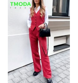 2022 Women Elegant Streetwear Sleeveless Short Suit Vest Female Vintage Slim V-Neck Single Breasted Blazer Waistcoat $35.05 -...