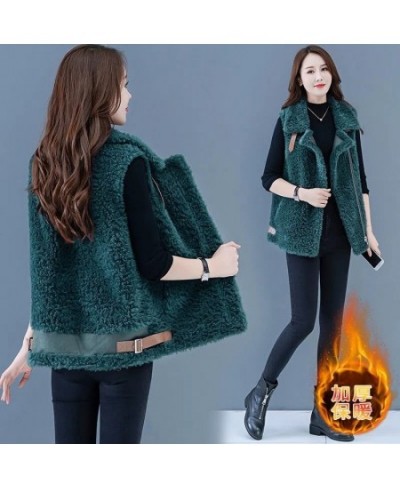 2023 Female New Autumn Winter Fashion Outer Wear Waistcoat Imitation Fur Coat Women European Station Lamb Hair Vest Jacket A8...