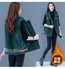 2023 Female New Autumn Winter Fashion Outer Wear Waistcoat Imitation Fur Coat Women European Station Lamb Hair Vest Jacket A8...