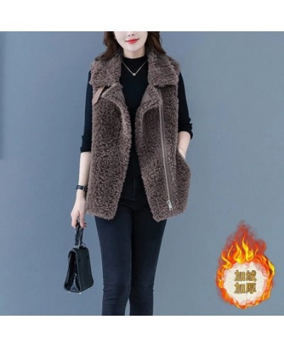 2023 Female New Autumn Winter Fashion Outer Wear Waistcoat Imitation Fur Coat Women European Station Lamb Hair Vest Jacket A8...