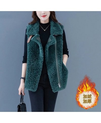 2023 Female New Autumn Winter Fashion Outer Wear Waistcoat Imitation Fur Coat Women European Station Lamb Hair Vest Jacket A8...