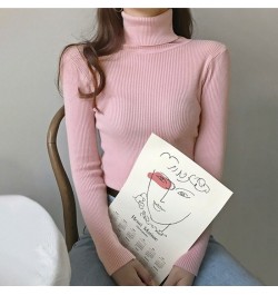 2022 Women heaps collar Turtleneck Sweaters Autumn Winter Slim Pullover Women Basic Tops Casual Soft Knit Sweater Warm Jumper...