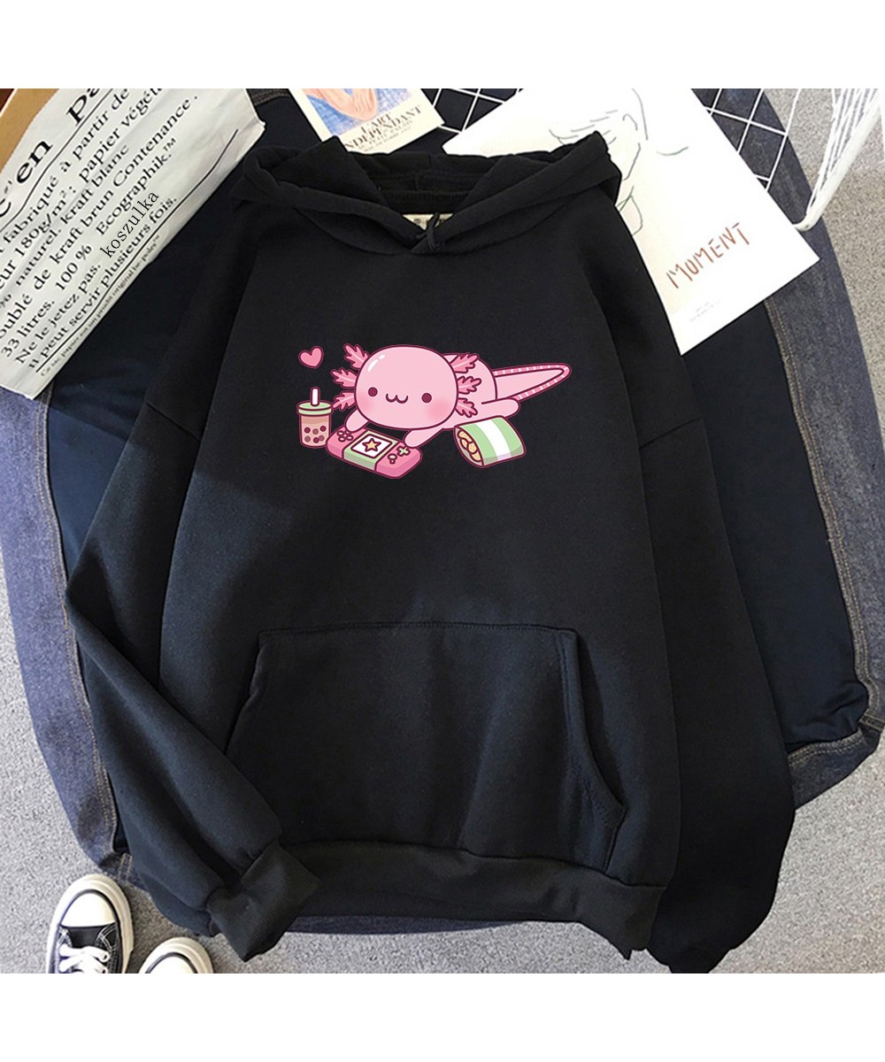 Funny Cute Axolotl Relax Gamer Hoodie Winter Women Hoodies Spring/Autumn Unisex Sweatshirt Harajuku Sudaderas for Birthday Gi...