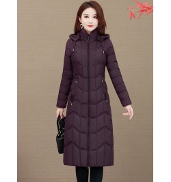 X-Long Women's Parkas Hooded Slim Zipper Pockets Ladies Casual Winter Jacket Solid Outerwear Quilted Overcoat Female $77.15 -...