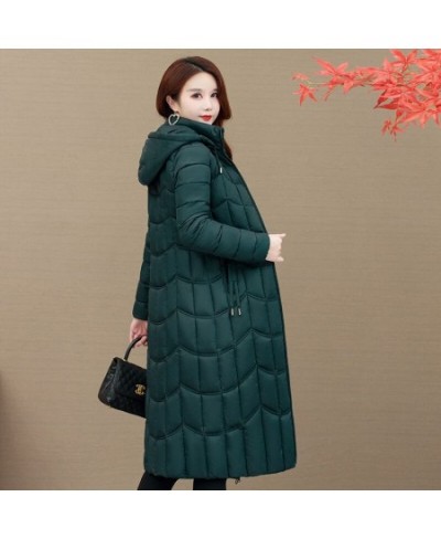 X-Long Women's Parkas Hooded Slim Zipper Pockets Ladies Casual Winter Jacket Solid Outerwear Quilted Overcoat Female $77.15 -...