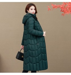 X-Long Women's Parkas Hooded Slim Zipper Pockets Ladies Casual Winter Jacket Solid Outerwear Quilted Overcoat Female $77.15 -...