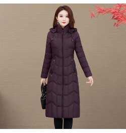 X-Long Women's Parkas Hooded Slim Zipper Pockets Ladies Casual Winter Jacket Solid Outerwear Quilted Overcoat Female $77.15 -...