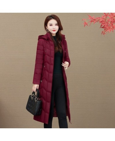 X-Long Women's Parkas Hooded Slim Zipper Pockets Ladies Casual Winter Jacket Solid Outerwear Quilted Overcoat Female $77.15 -...