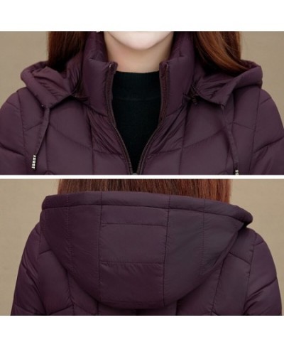 X-Long Women's Parkas Hooded Slim Zipper Pockets Ladies Casual Winter Jacket Solid Outerwear Quilted Overcoat Female $77.15 -...