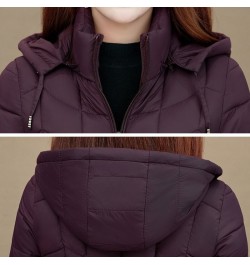 X-Long Women's Parkas Hooded Slim Zipper Pockets Ladies Casual Winter Jacket Solid Outerwear Quilted Overcoat Female $77.15 -...