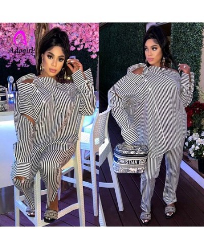 Elegant Office Lady Women 2 Piece Set Button Up Long Sleeve Shirts Pants Matching Set 2022 Fall Sexy Night Club Party Tracksu...