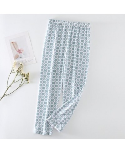 Floral Printed Sleep Bottoms Women Homewear Straight Chic Classic Daily Sleepwear Elastic Waist Spring Trousers Female Soft I...