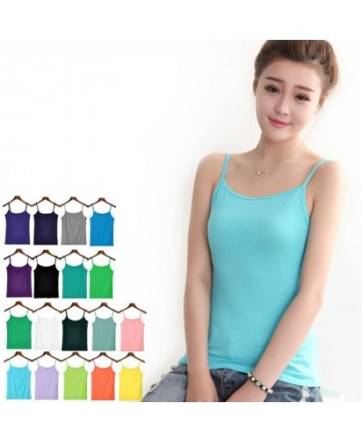 2023 New Summer Women Sexy Sleeveless Camis Tank Tops Strap Shirts Basic Solid Color Ladies Summer Casual Blouse Blusas $18.4...