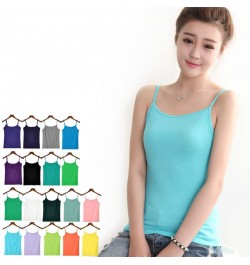 2023 New Summer Women Sexy Sleeveless Camis Tank Tops Strap Shirts Basic Solid Color Ladies Summer Casual Blouse Blusas $18.4...