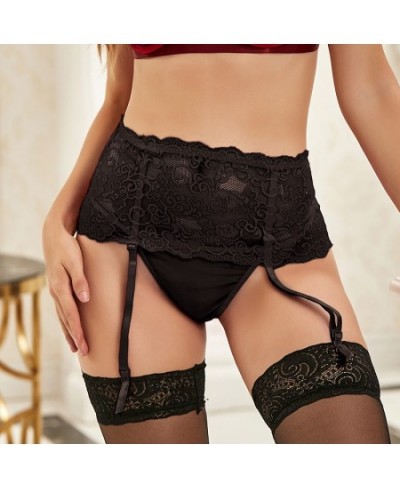 Porte Jaretelles Femme Sexy High Waist Lace Garter Panty Plus Size 5XL Jartelles Lace Wedding Garter Belt $19.74 - Underwear