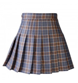 Plaid Pleated Skirt Female Spring Summer High Waist Short Skirt Fall College Wind Yellow A-character Skirt Super-hot $29.89 -...