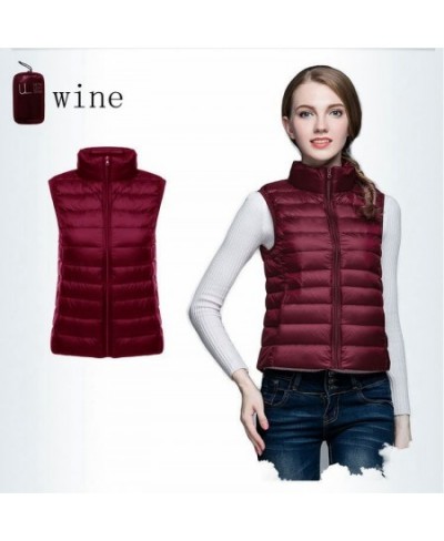 New Women Sleeveless Women's Ultra Light Down Vests Slim Jacket Girl Gilet Plus Lightweight Windproof Warm Waistcoat $34.27 -...