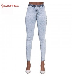 Snowflake Skinny Stretching Jeans Women With Elastic Waist Pencil Jeans Stretch Female Narrow Pencil Thin Slim Pants large si...